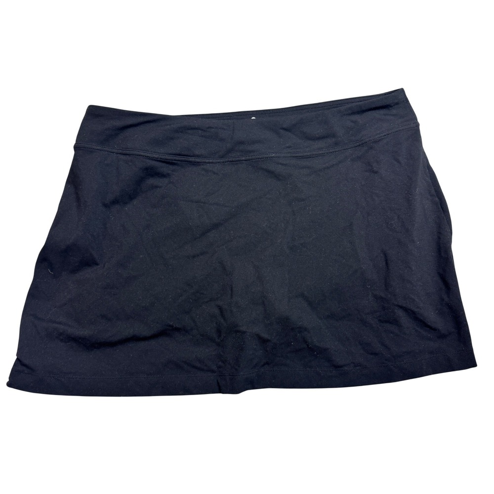 Athleta Black Active Skort XL Built-in Shorts Supplex Nylon S/63589